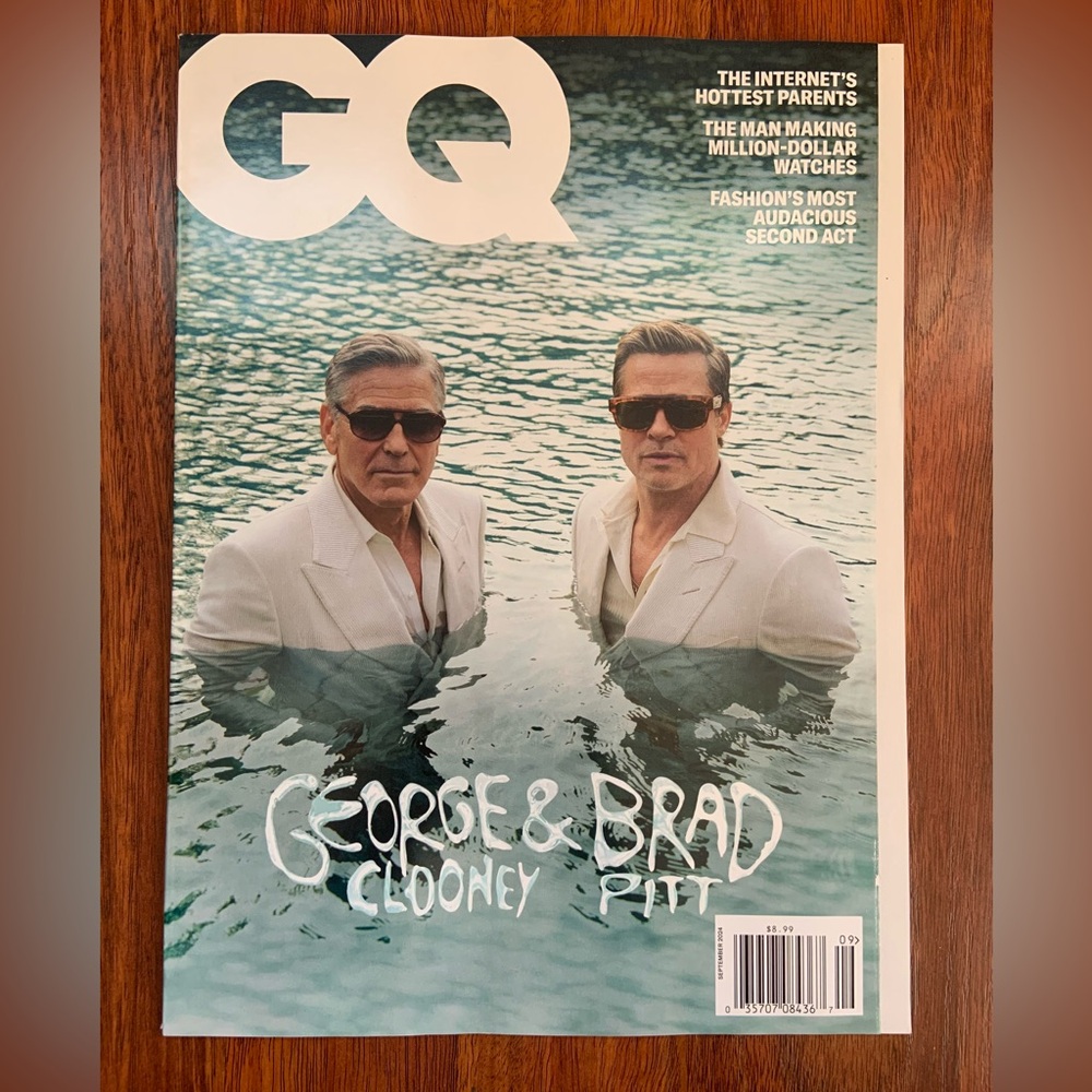 GQ Magazine - George Clooney & Brad Pitt - September 2024
